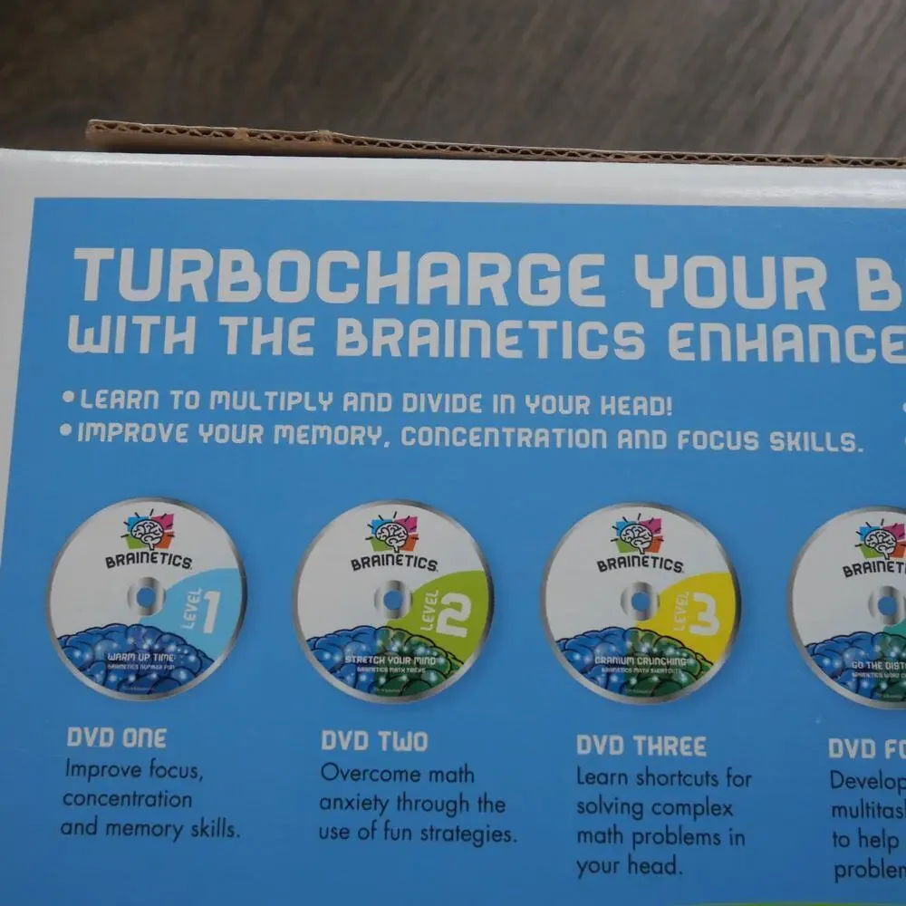 NEW Brainetics Breakthrough Math & Memory Educational Program System 7 DVDs